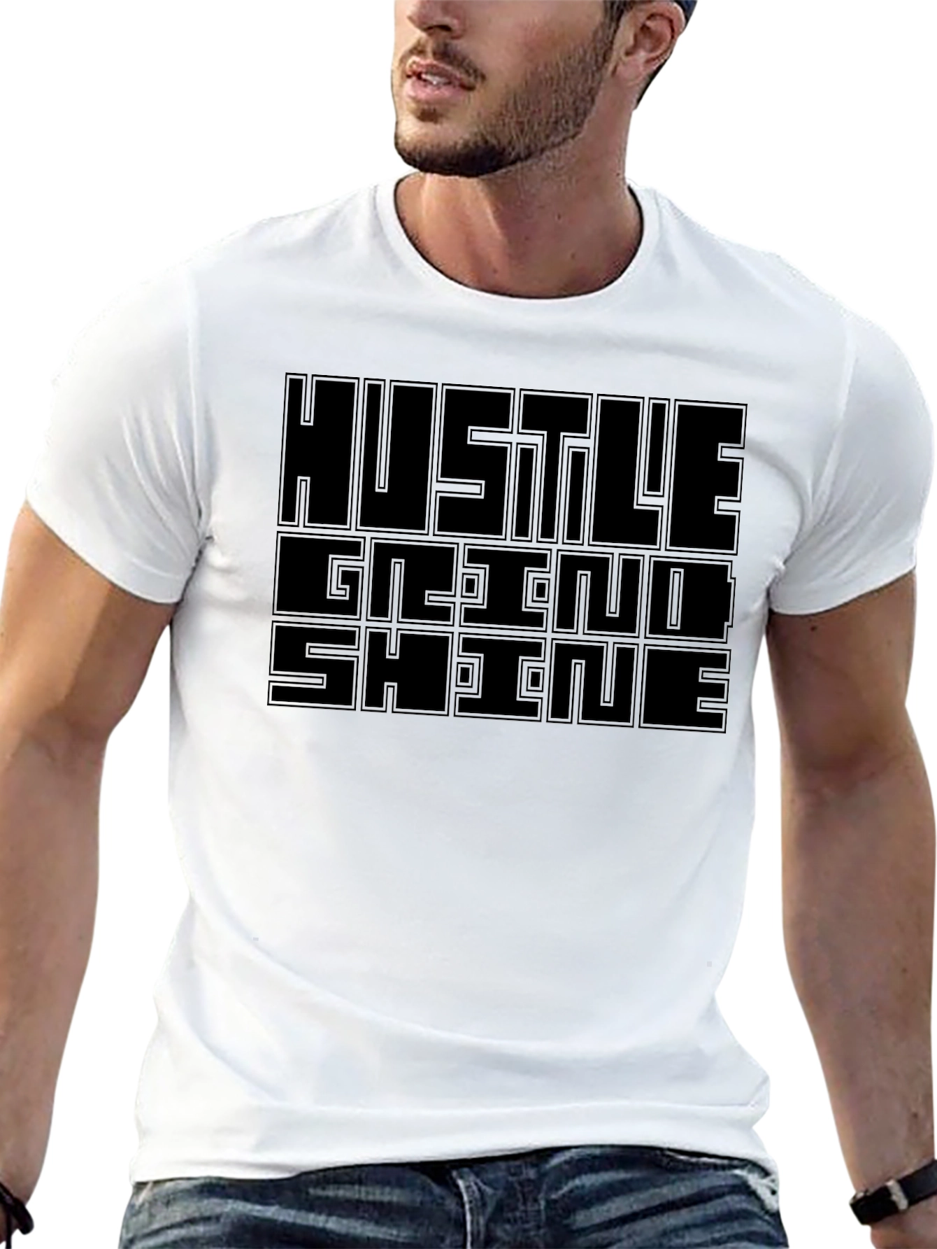 Hustle Grind Shine Graphic Tee