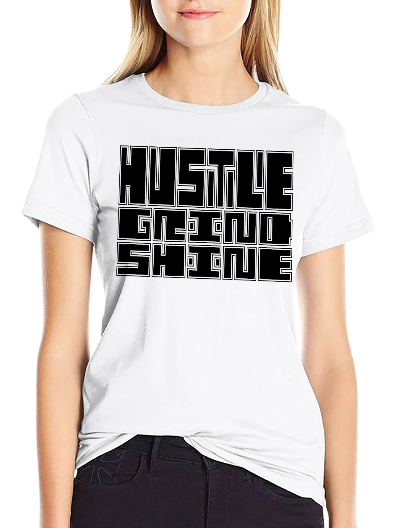 Hustle Grind Shine Graphic Tee