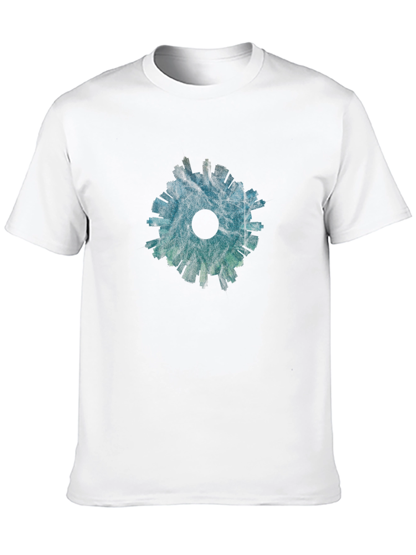 Abstract Cityscape Graphic Tee - Black