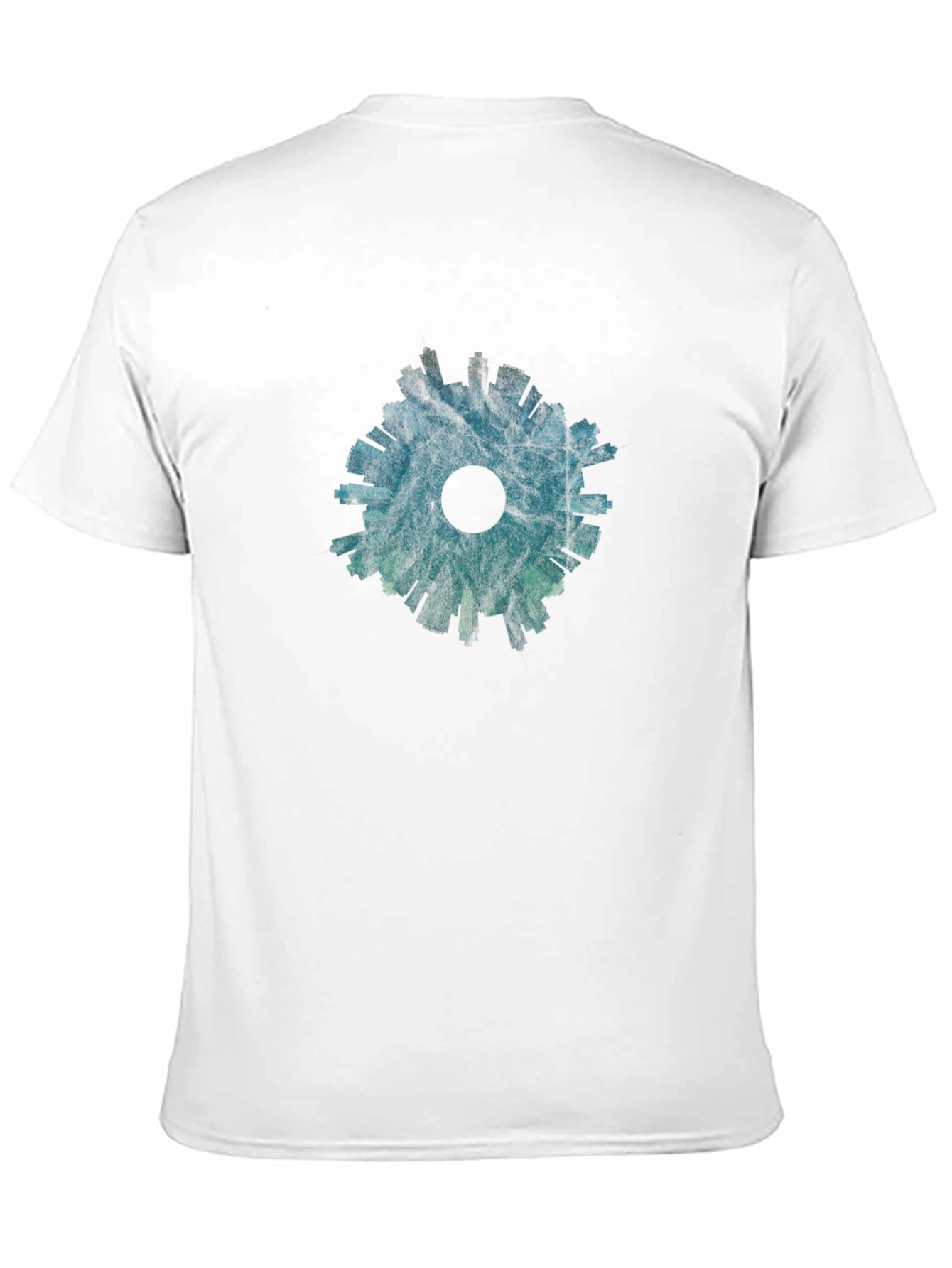 Abstract Cityscape Graphic Tee - Black