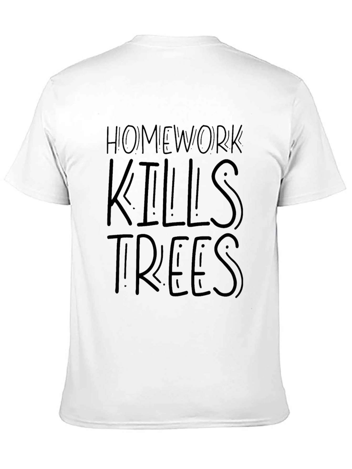 Homework Kills Trees Black T-Shirt