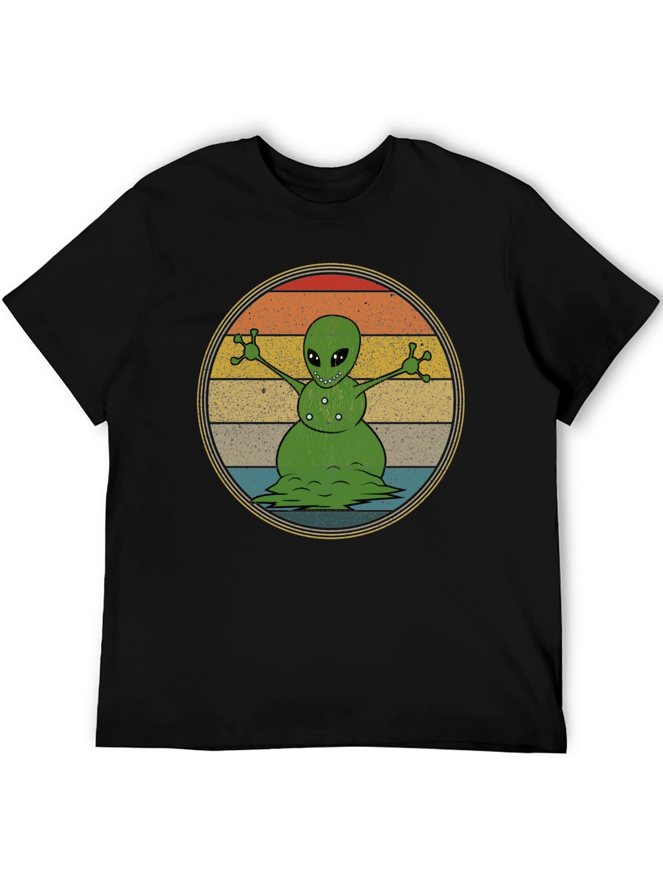 Alien Snowman Graphic T-Shirt