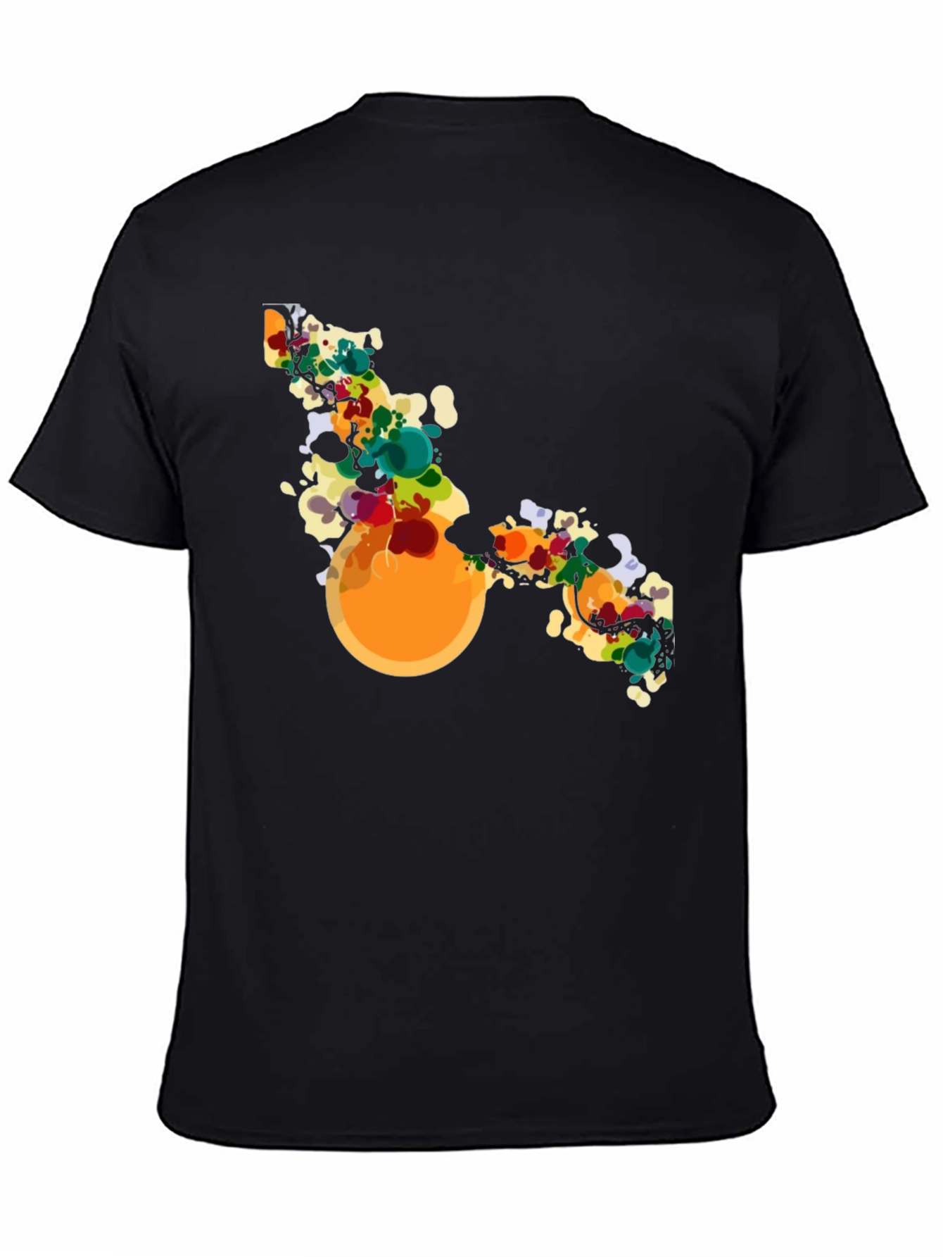 Abstract Art Graphic Tee - Mens Black T-Shirt