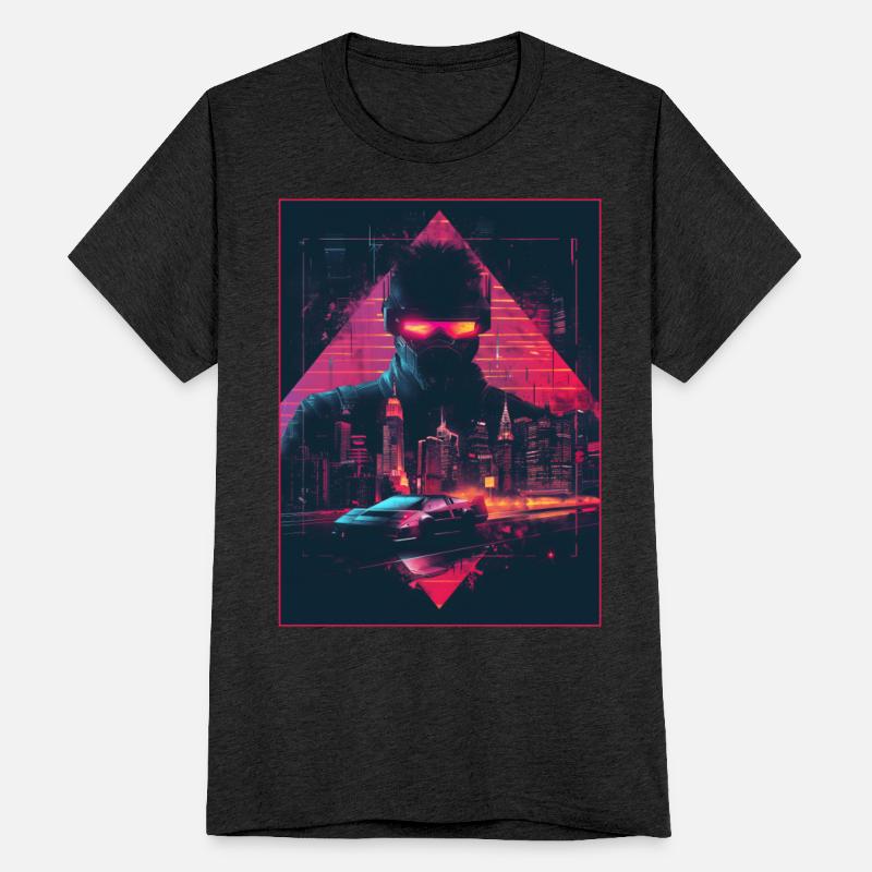 Vaporwave Man Retro Car City Synthwave 90s