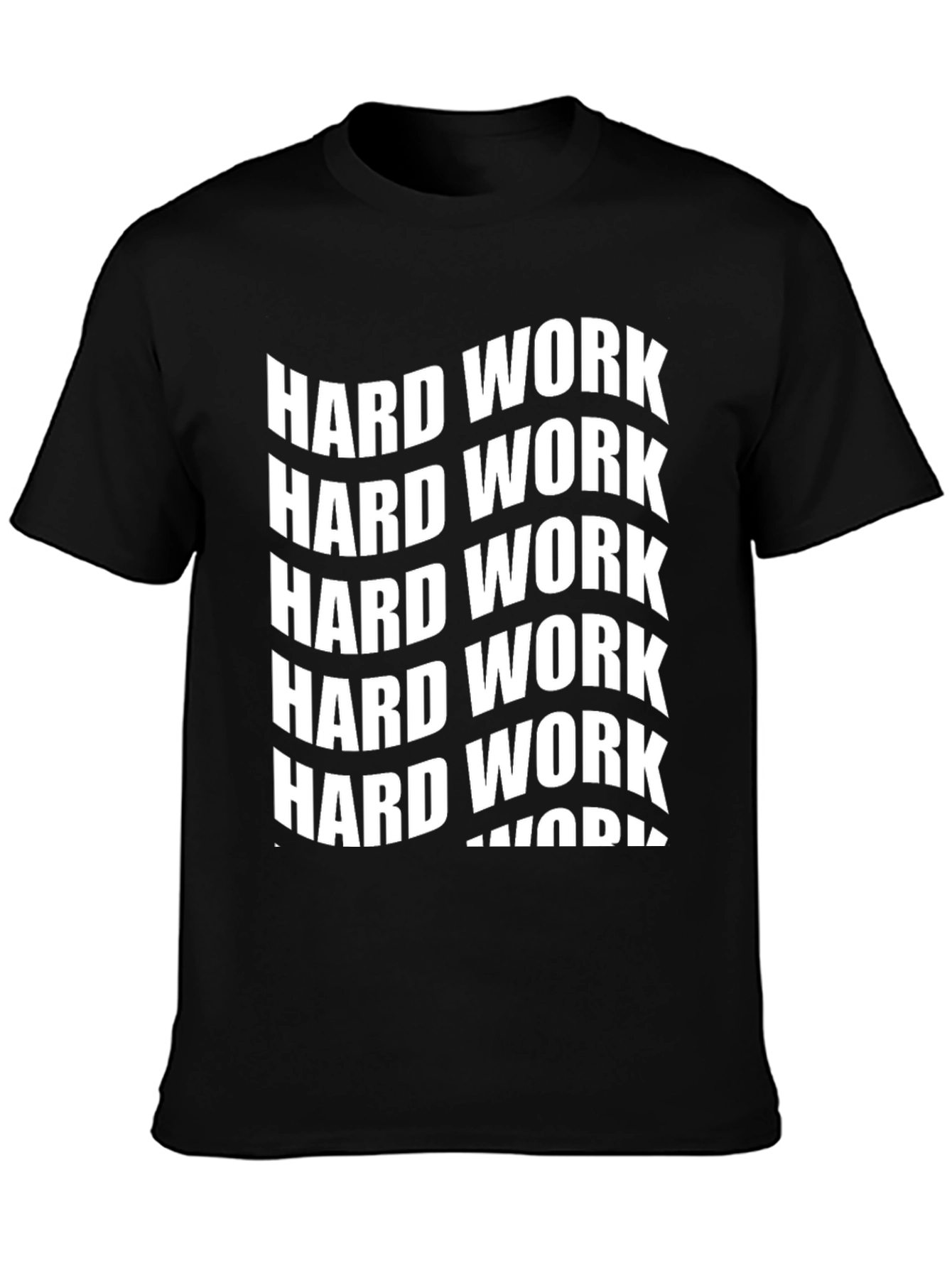 Hard Work Graphic Print Black T-Shirt