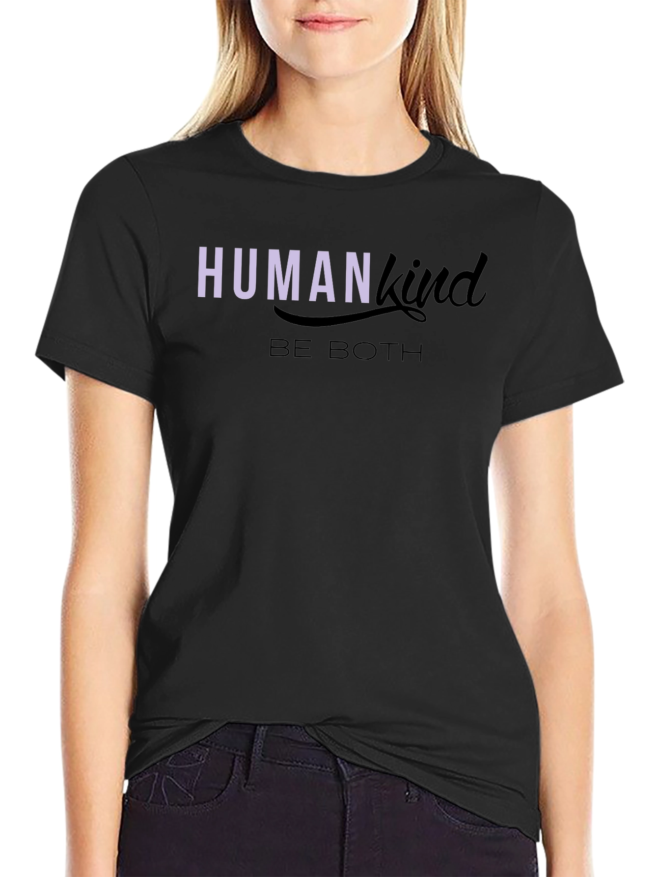 Human Kind Be Both Graphic Tee - Black