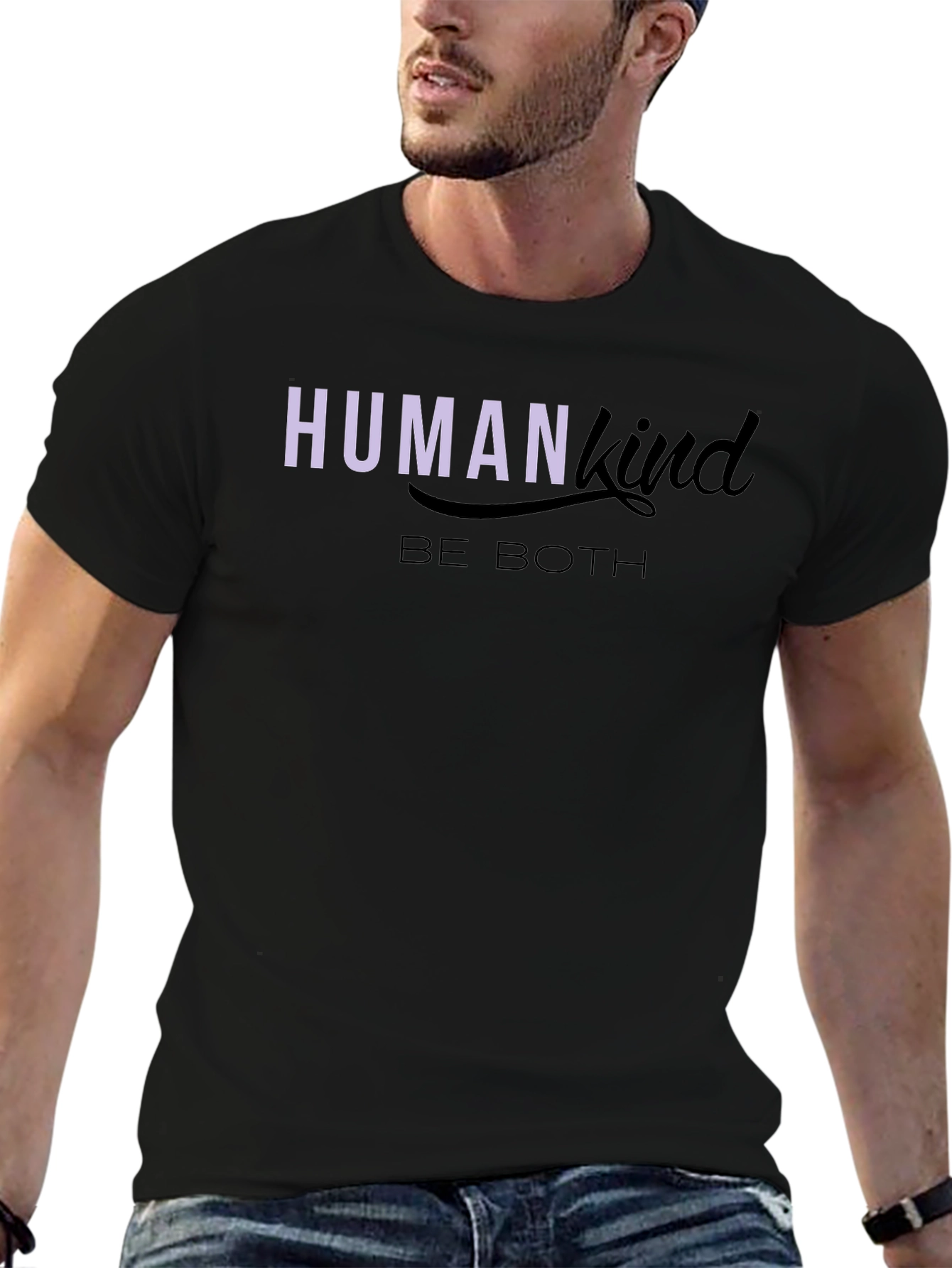 Human Kind Be Both Graphic Tee - Black