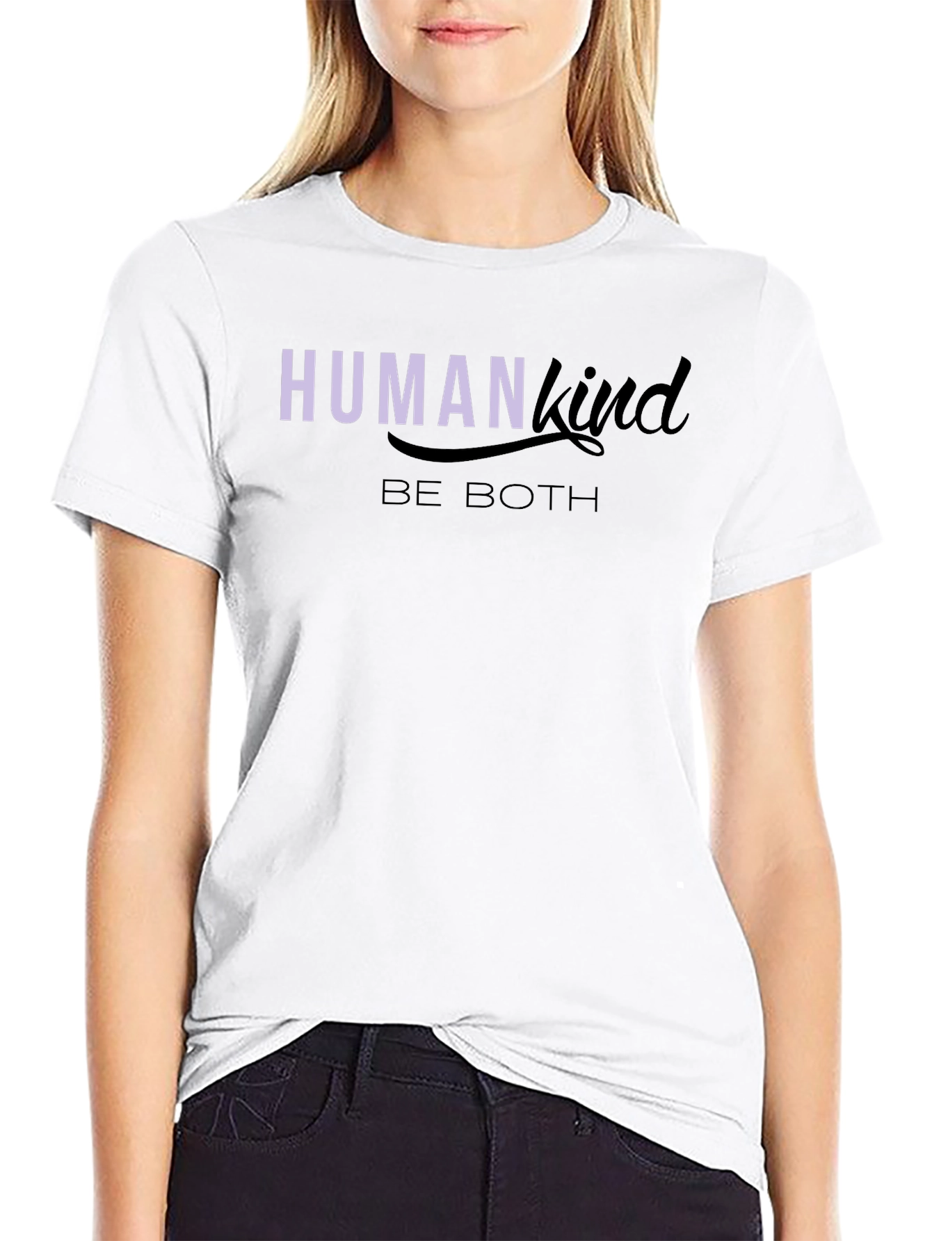 Human Kind Be Both Graphic Tee - Black