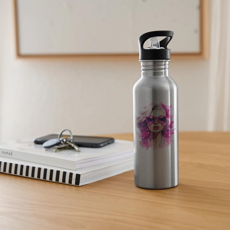 Vibrant Femme with Pink Sunglasses