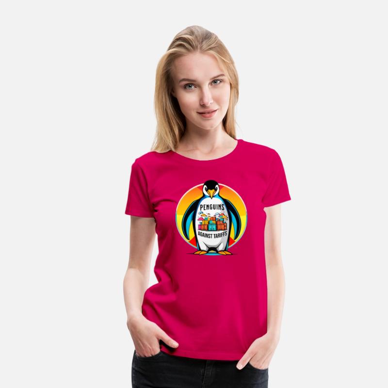 Vintage Penguin Protest Tee: Anti-Tariff