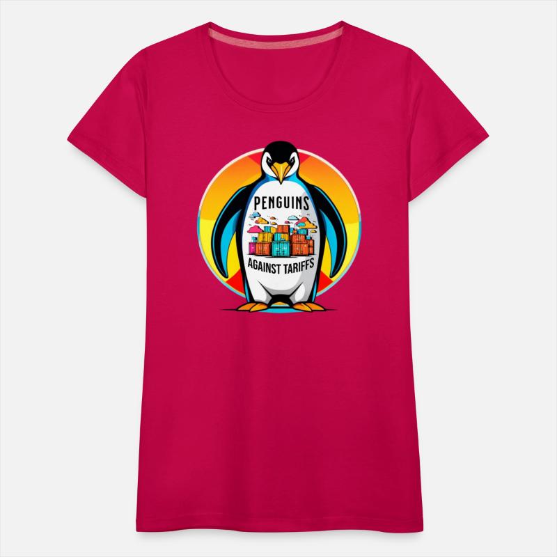 Vintage Penguin Protest Tee: Anti-Tariff