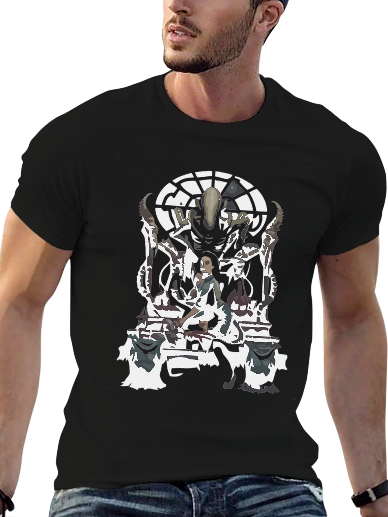 Alien Queen Graphic Tee - Sci-Fi Style Shirt