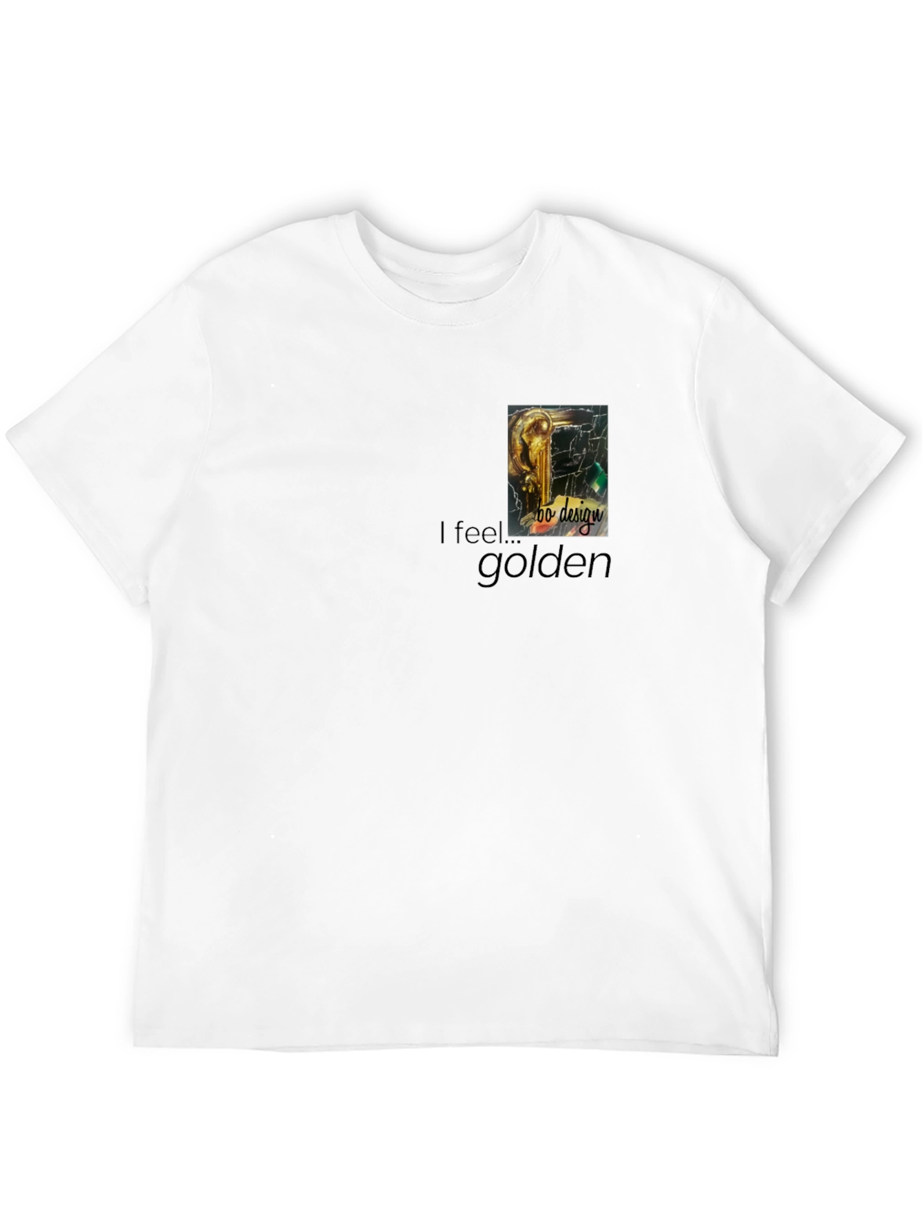 I Feel Golden Graphic Black T-Shirt