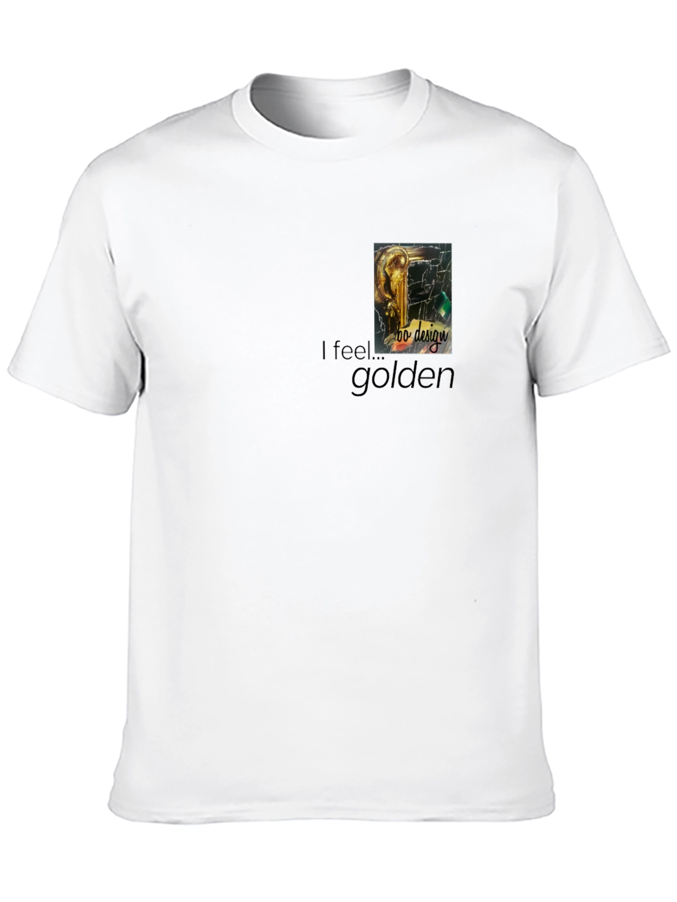 I Feel Golden Graphic Black T-Shirt