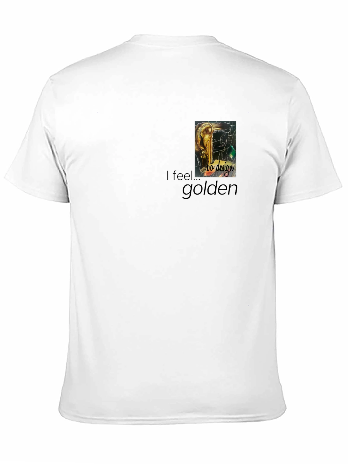 I Feel Golden Graphic Black T-Shirt
