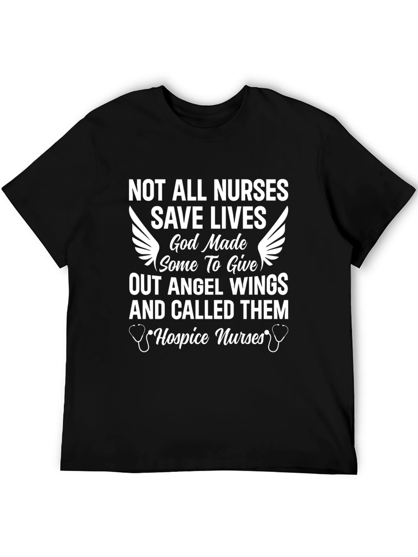 Hospice Nurse Angel Wings T-Shirt