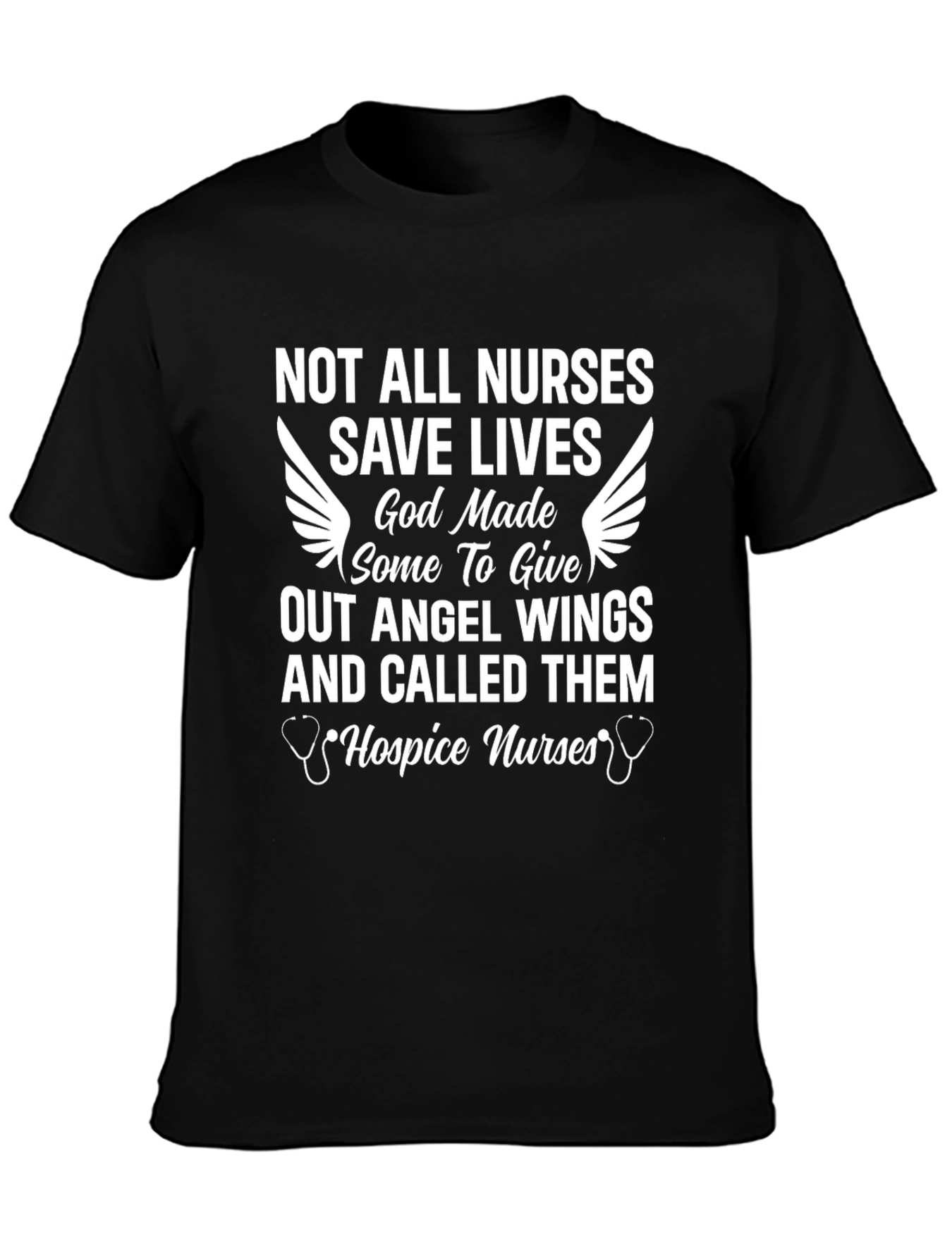 Hospice Nurse Angel Wings T-Shirt