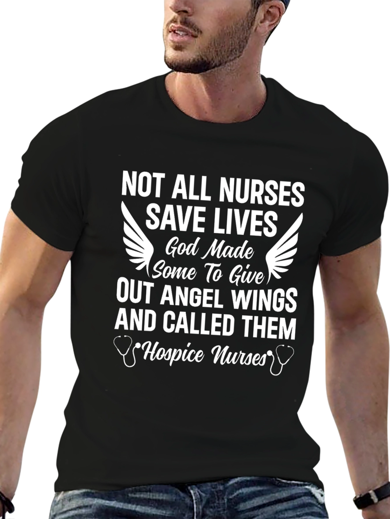 Hospice Nurse Angel Wings T-Shirt