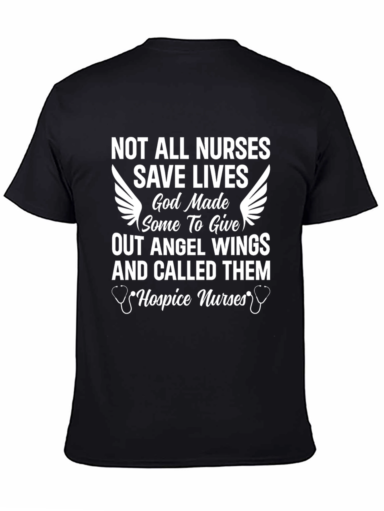 Hospice Nurse Angel Wings T-Shirt