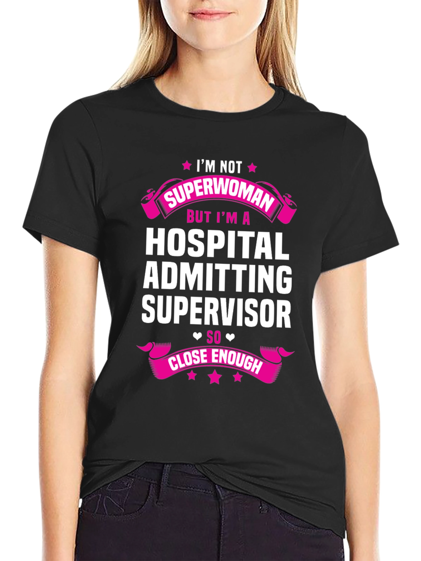 Hospital Admitting Supervisor Superwoman T-Shirt