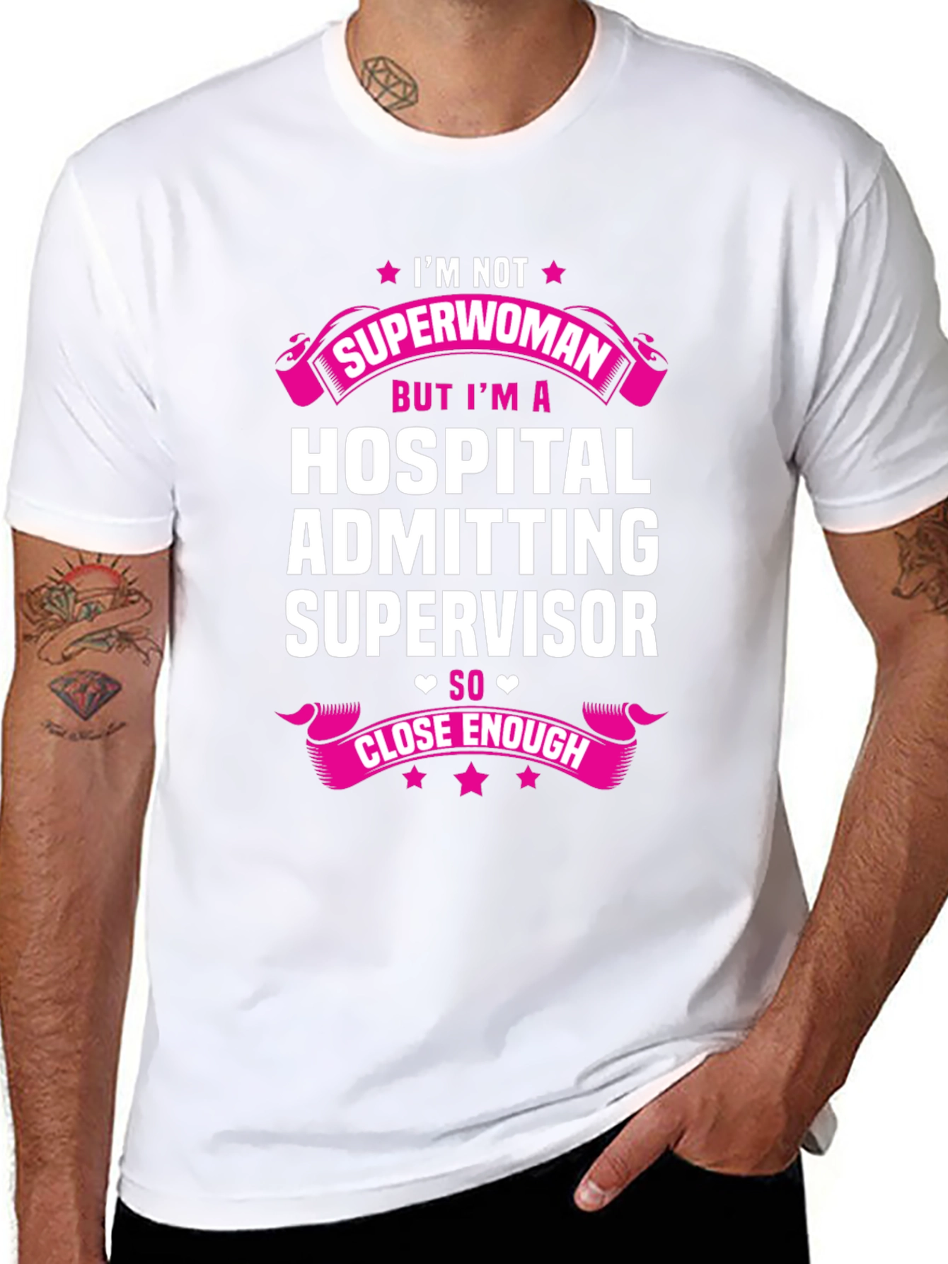 Hospital Admitting Supervisor Superwoman T-Shirt