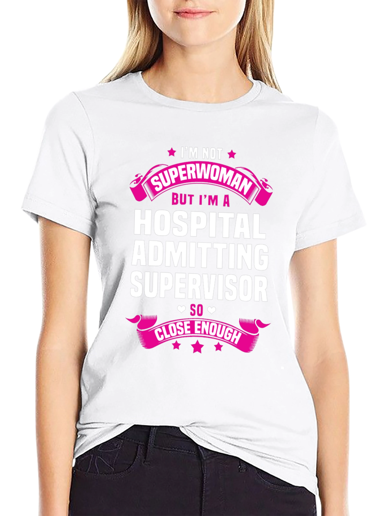Hospital Admitting Supervisor Superwoman T-Shirt