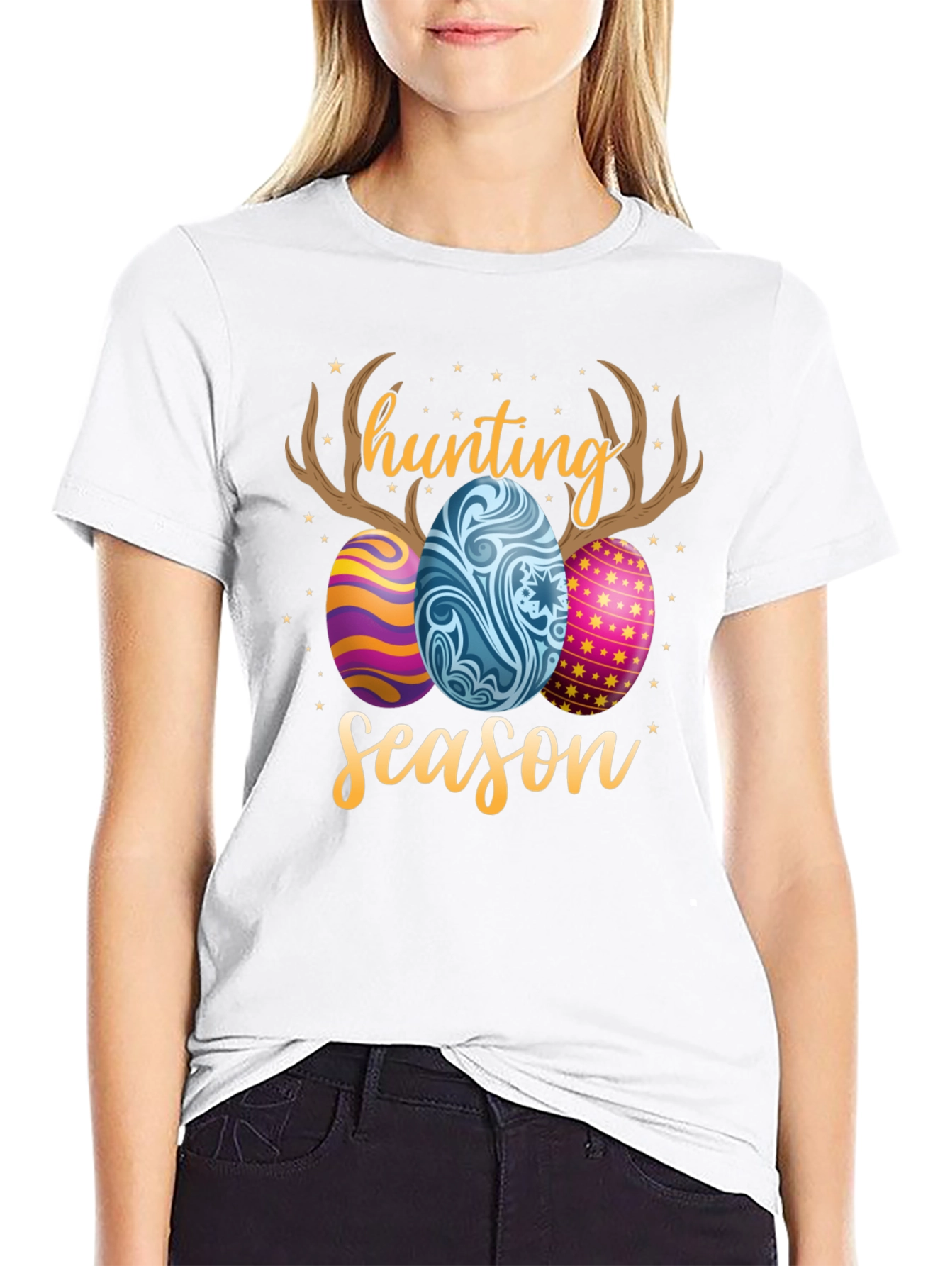 Hunting Season Easter Eggs Graphic T-Shirt