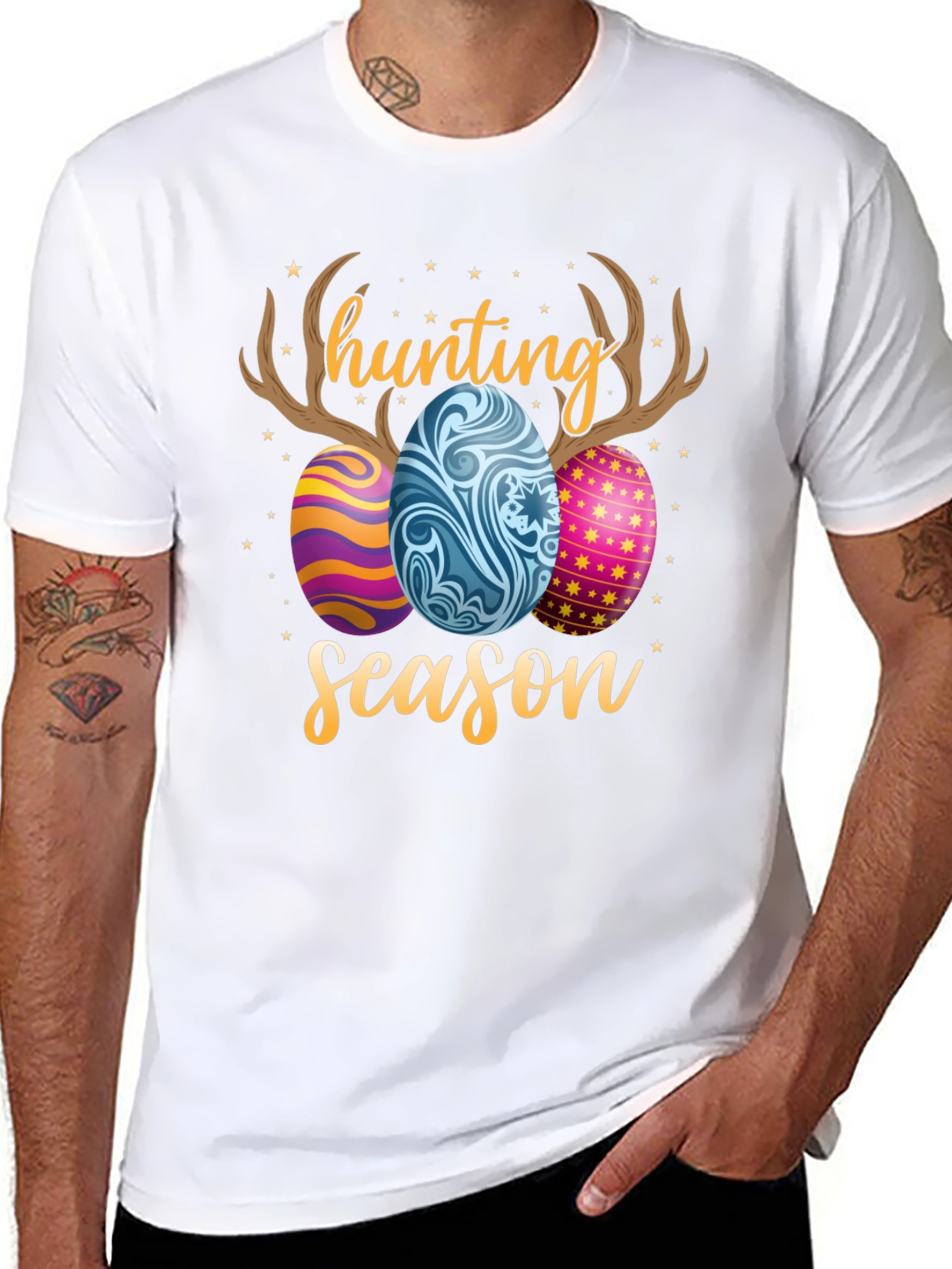 Hunting Season Easter Eggs Graphic T-Shirt