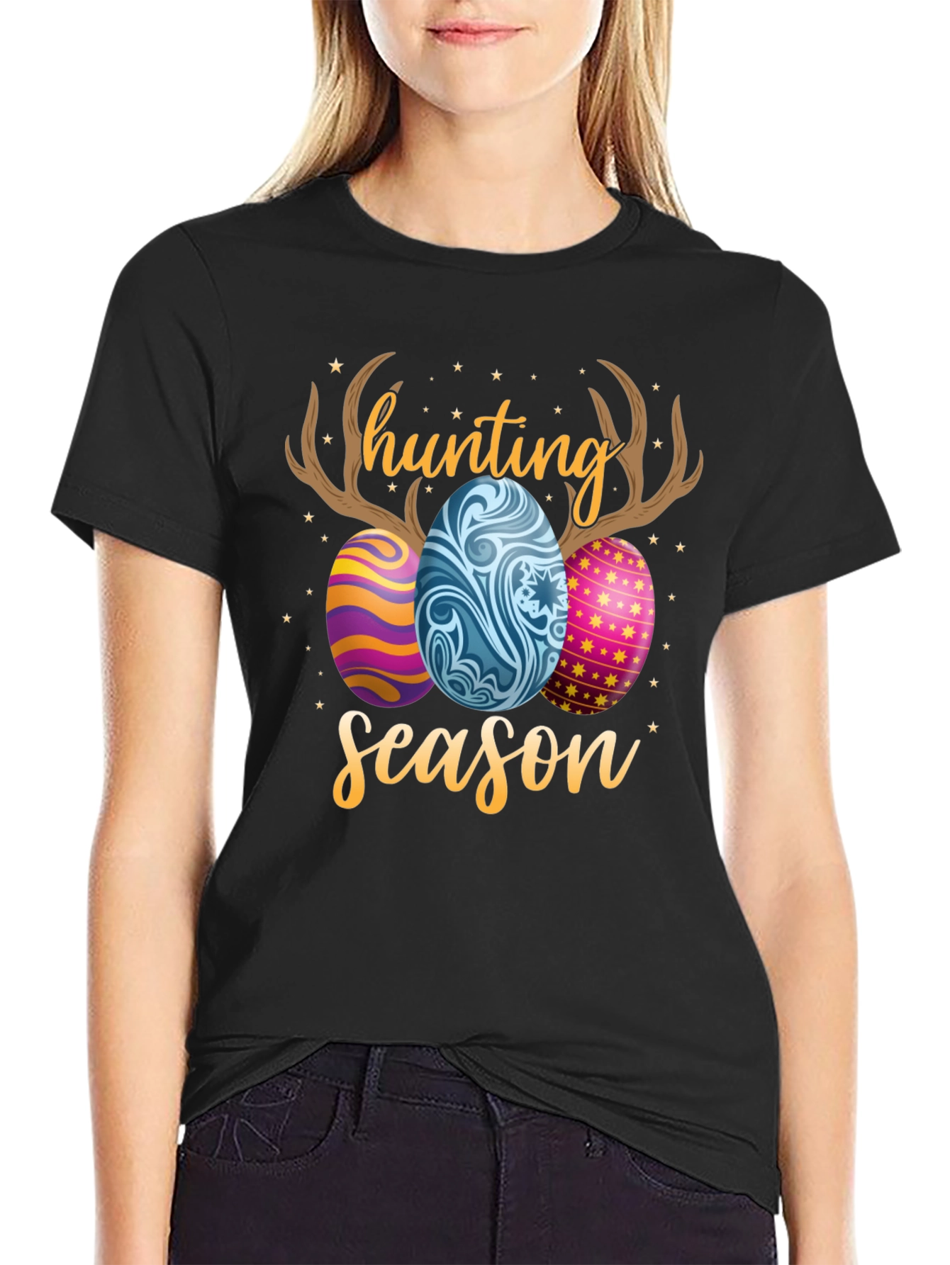 Hunting Season Easter Eggs Graphic T-Shirt