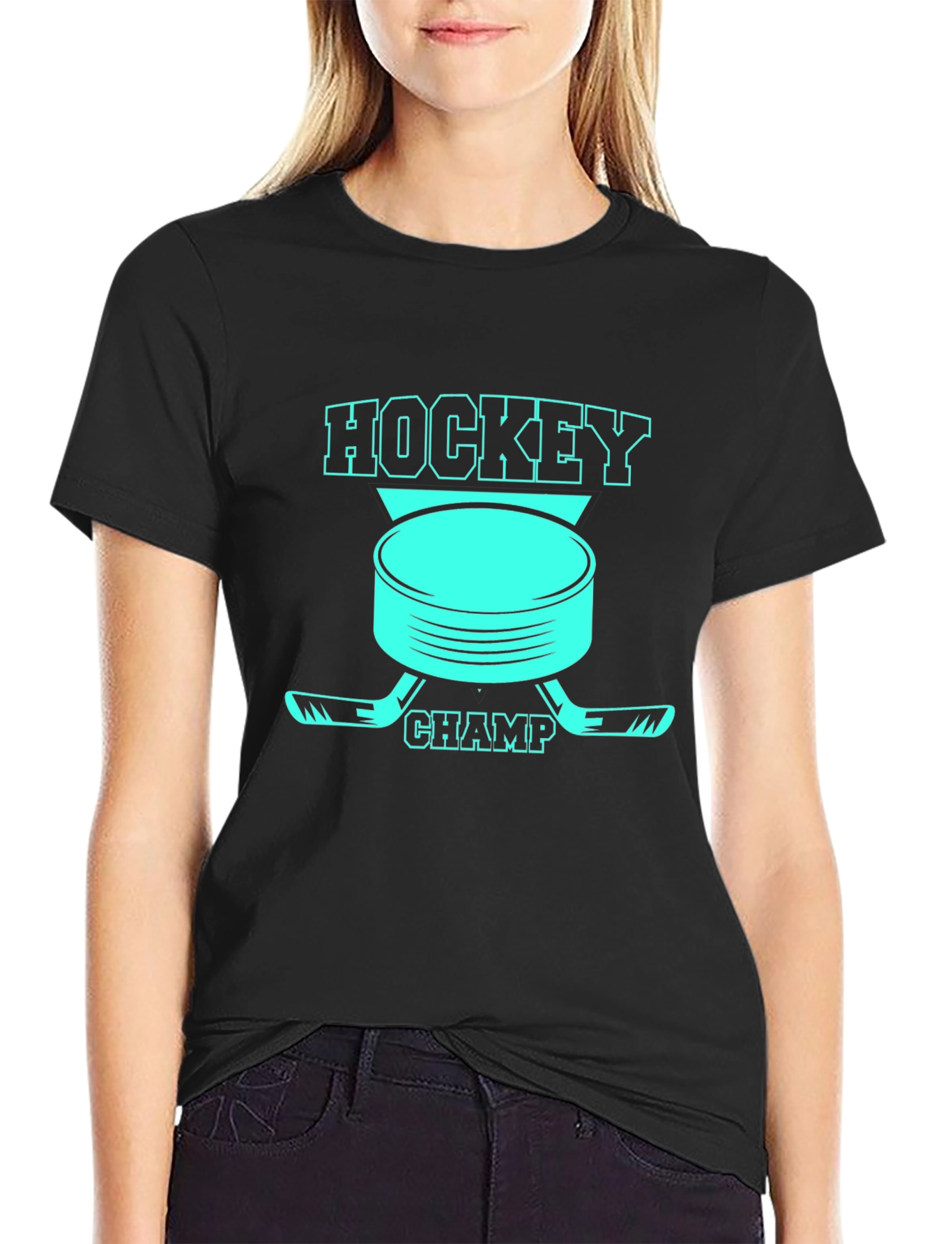 Hockey Champ Graphic Tee - Black