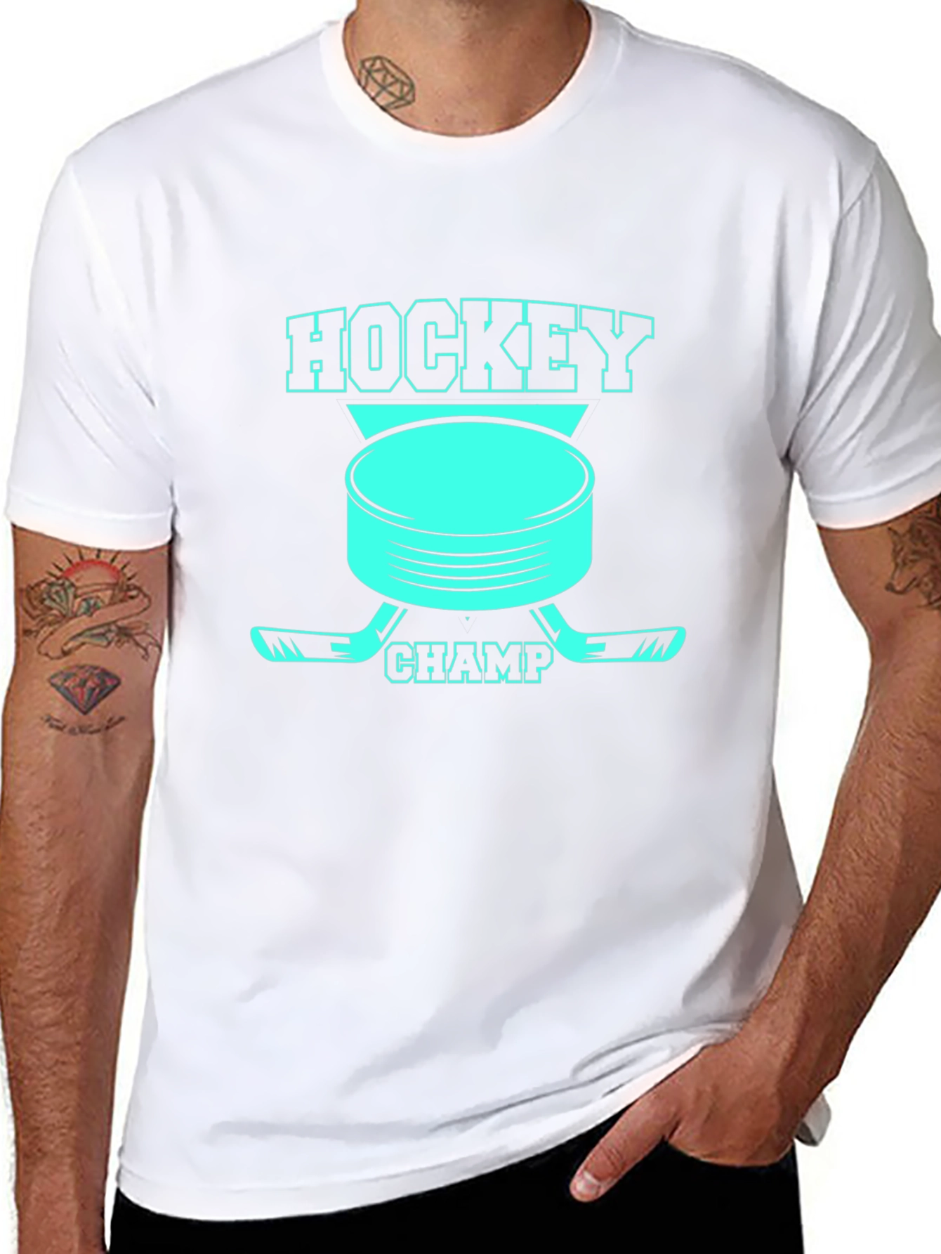 Hockey Champ Graphic Tee - Black