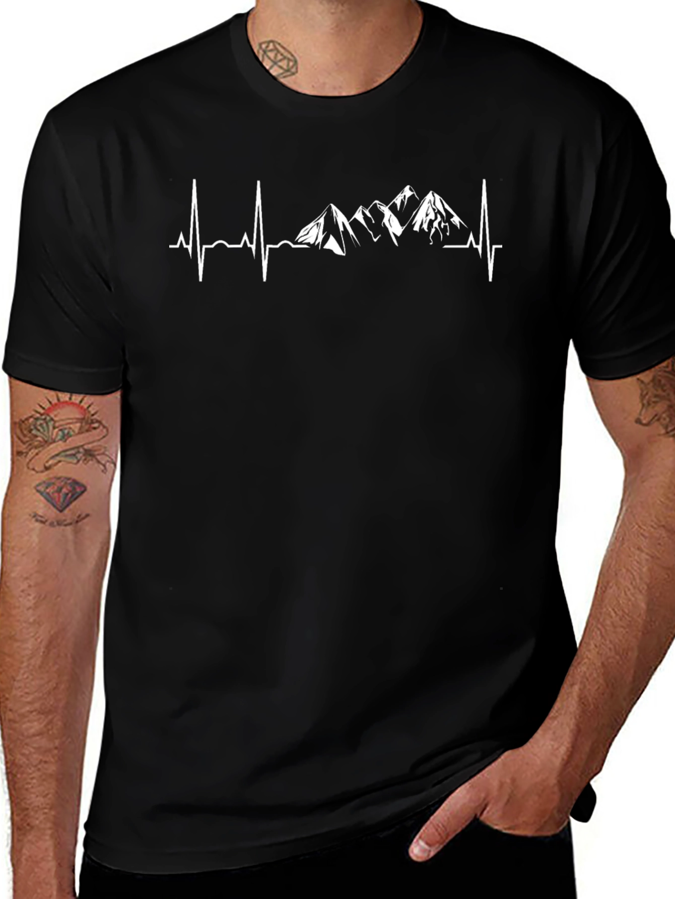Heartbeat Mountain Graphic Tee - Adventure Awaits