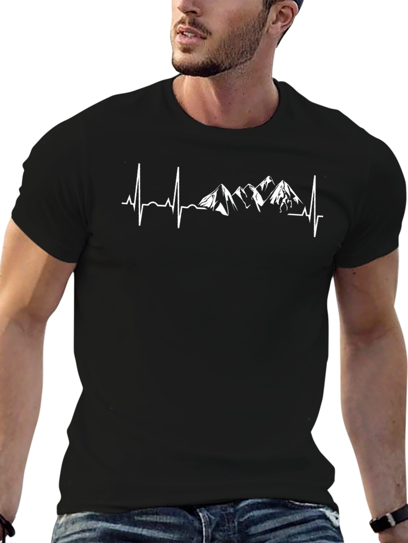 Heartbeat Mountain Graphic Tee - Adventure Awaits