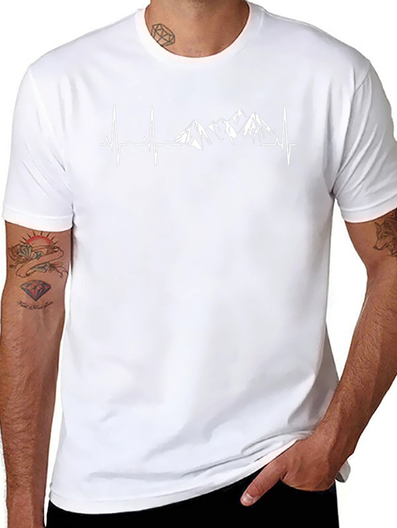 Heartbeat Mountain Graphic Tee - Adventure Awaits