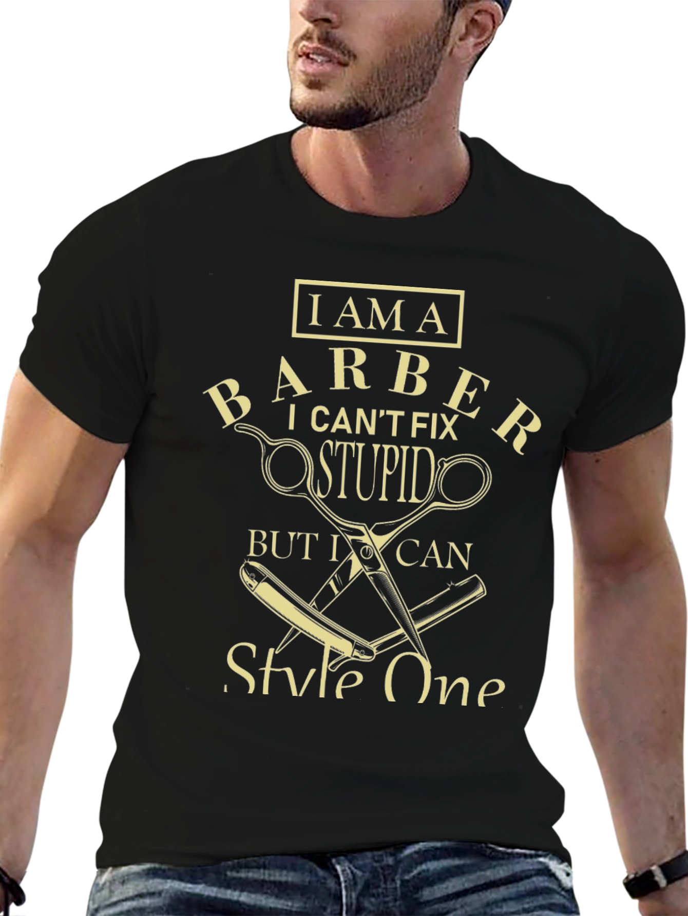 I Am A Barber Funny Graphic T-Shirt