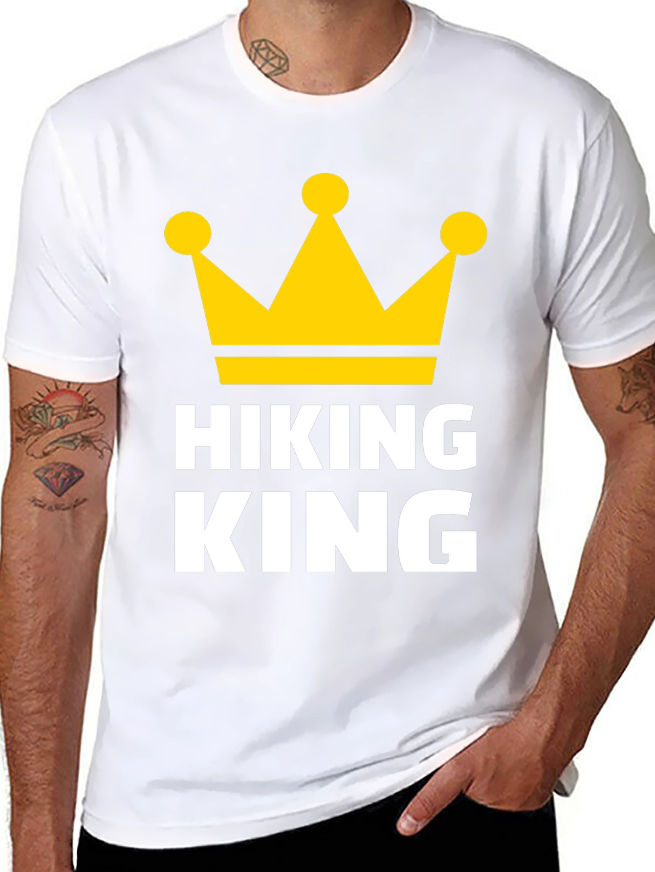 Hiking King Graphic Tee - Adventure Ready T-Shirt