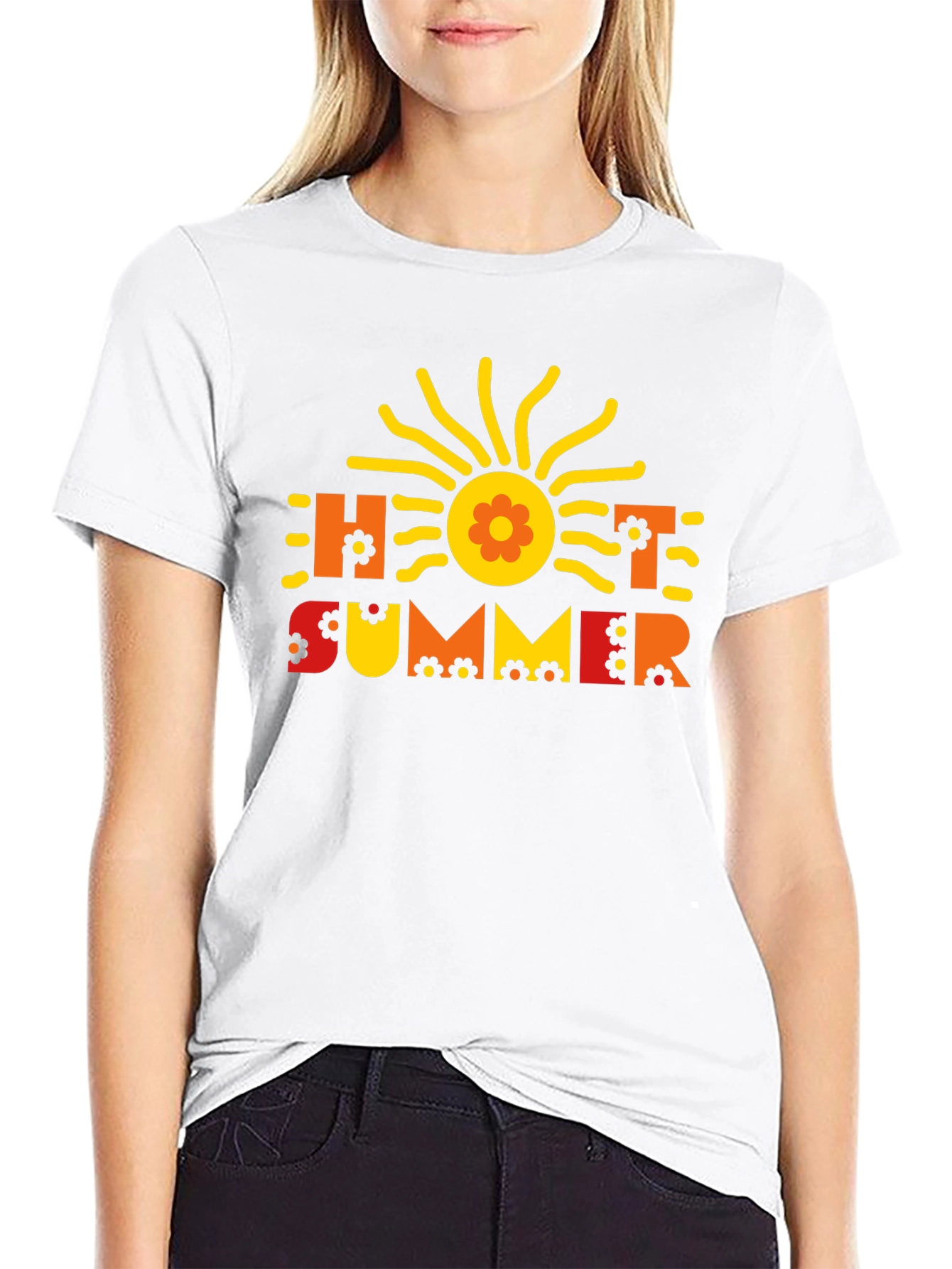 Hot Summer Graphic Tee - Retro Style