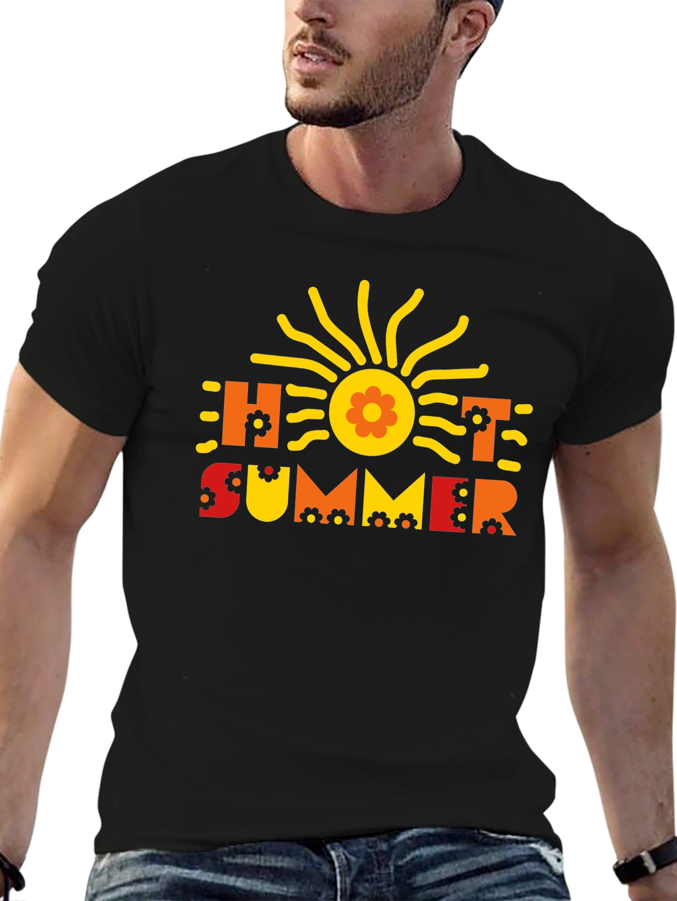 Hot Summer Graphic Tee - Retro Style