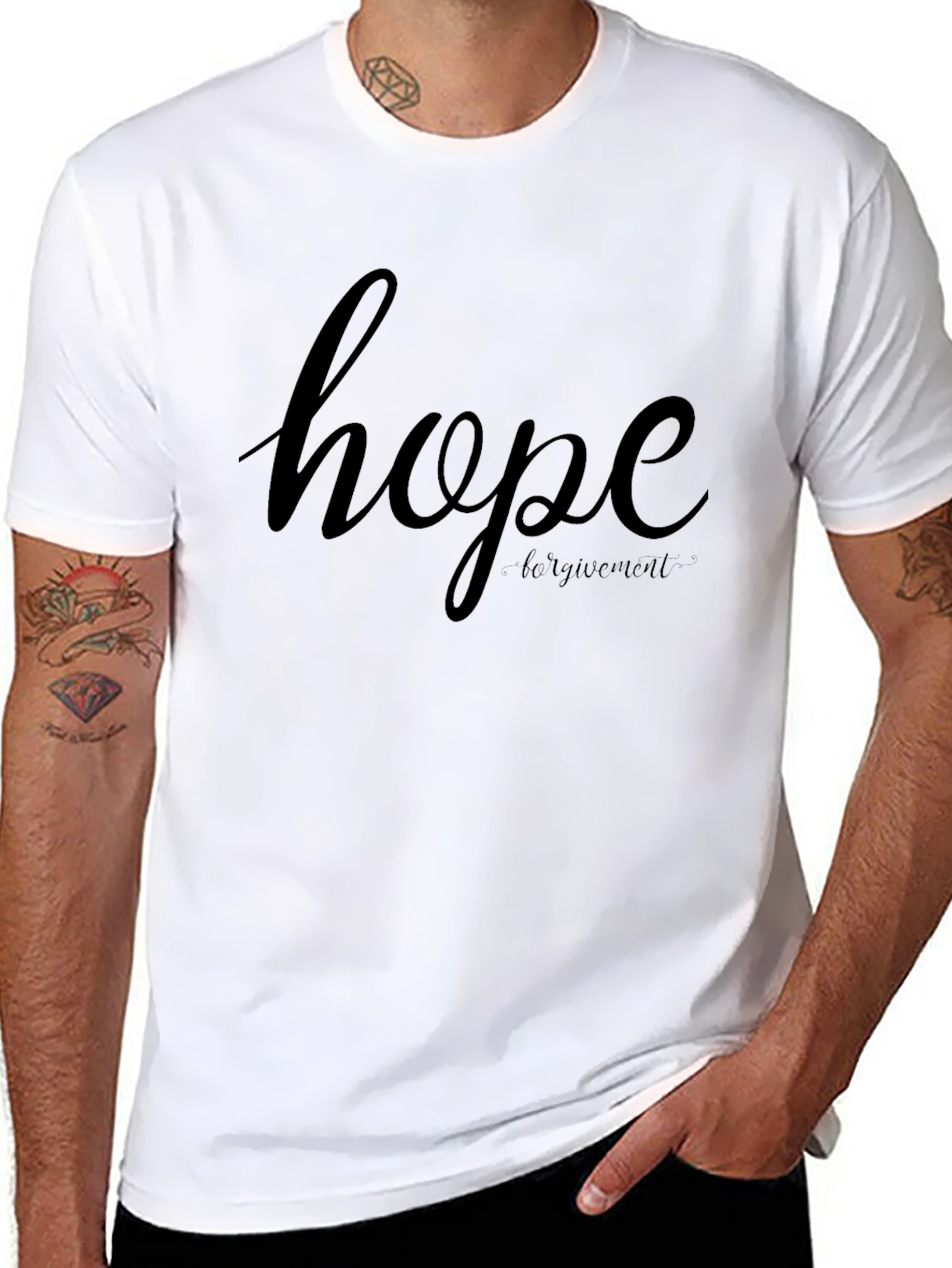 Hope Forgiveness Black T-Shirt