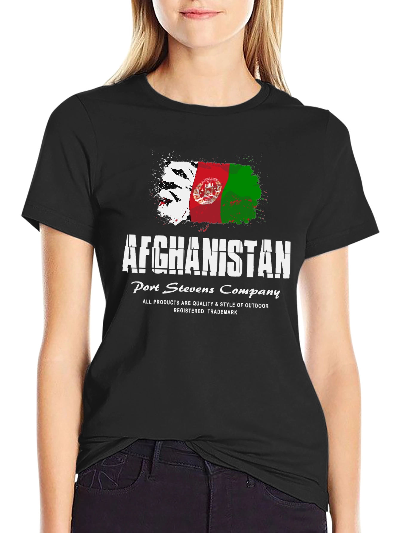 Afghanistan Flag Graphic T-Shirt - Port Stevens Company