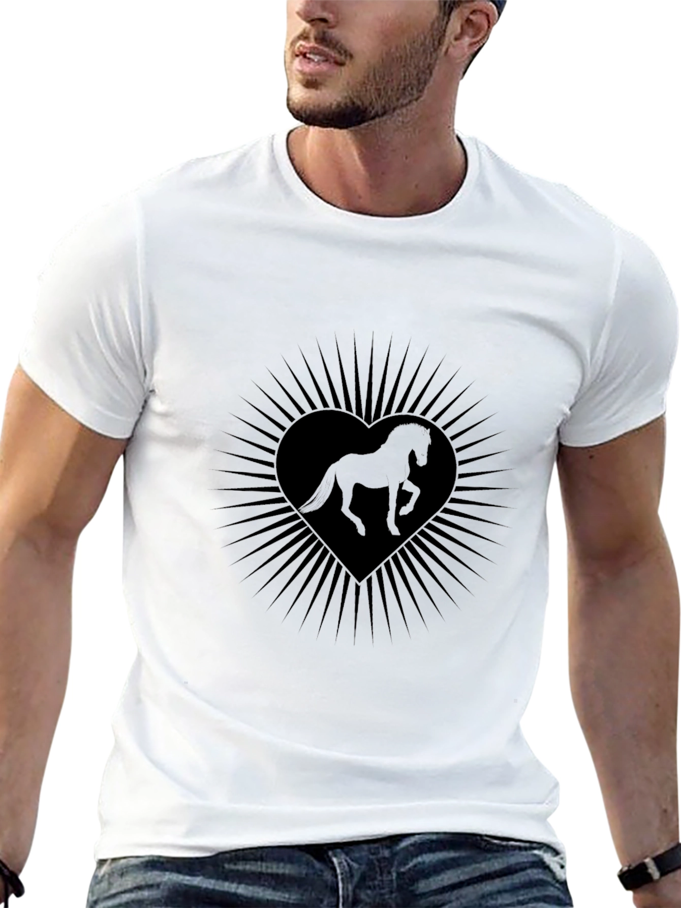 Horse Heart Tee - Stylish Graphic T-Shirt