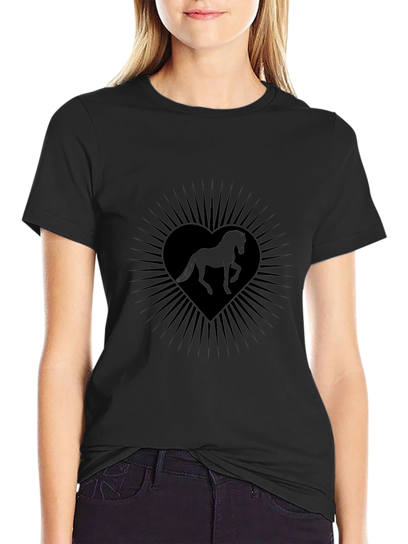 Horse Heart Tee - Stylish Graphic T-Shirt