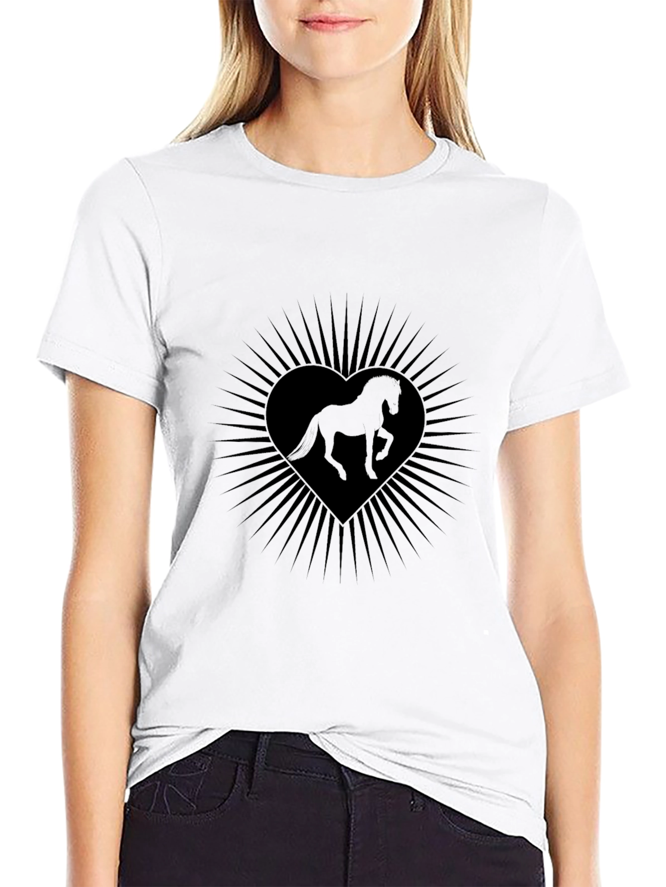 Horse Heart Tee - Stylish Graphic T-Shirt
