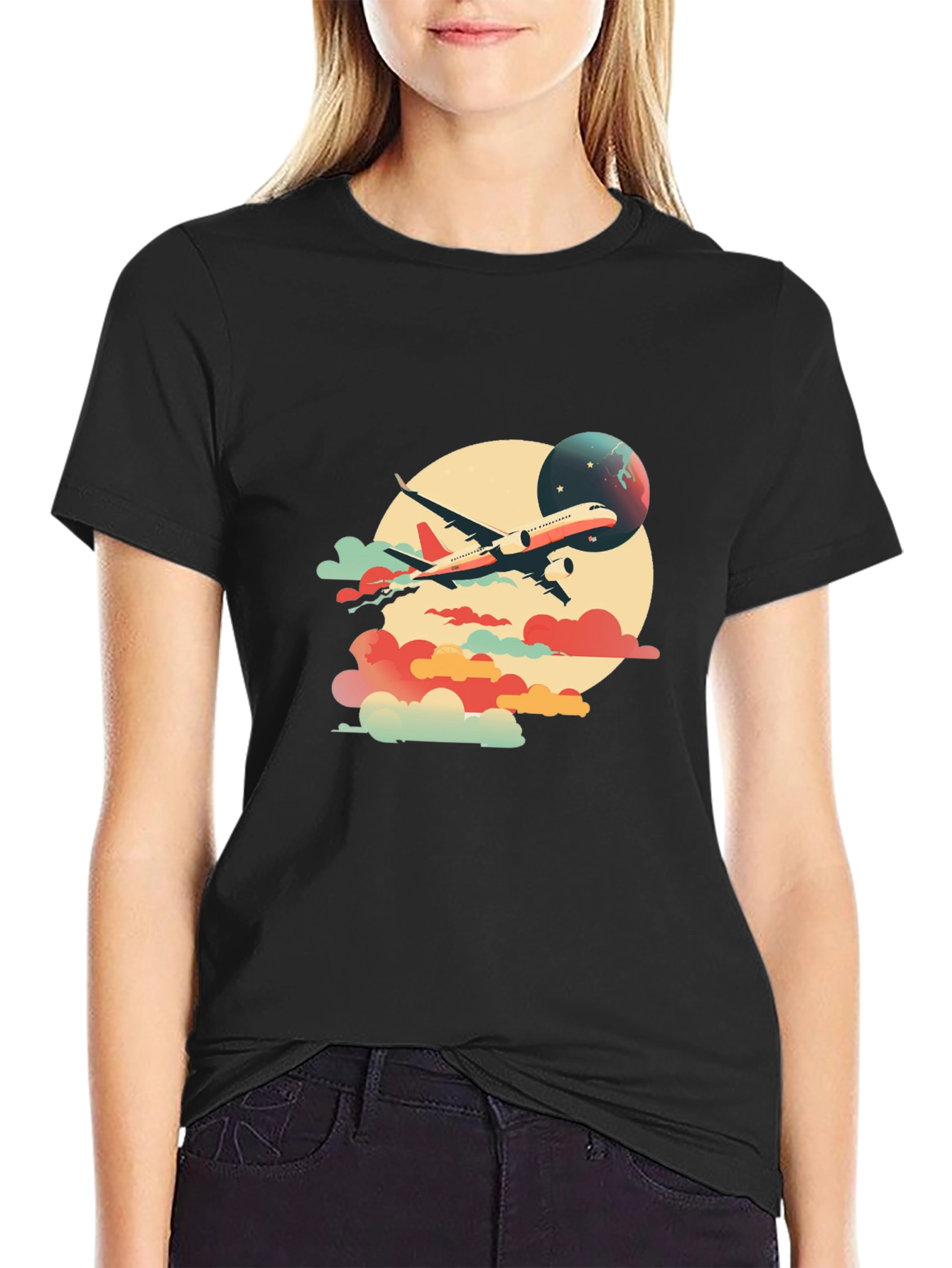 Airplane & Cloud Graphic Tee