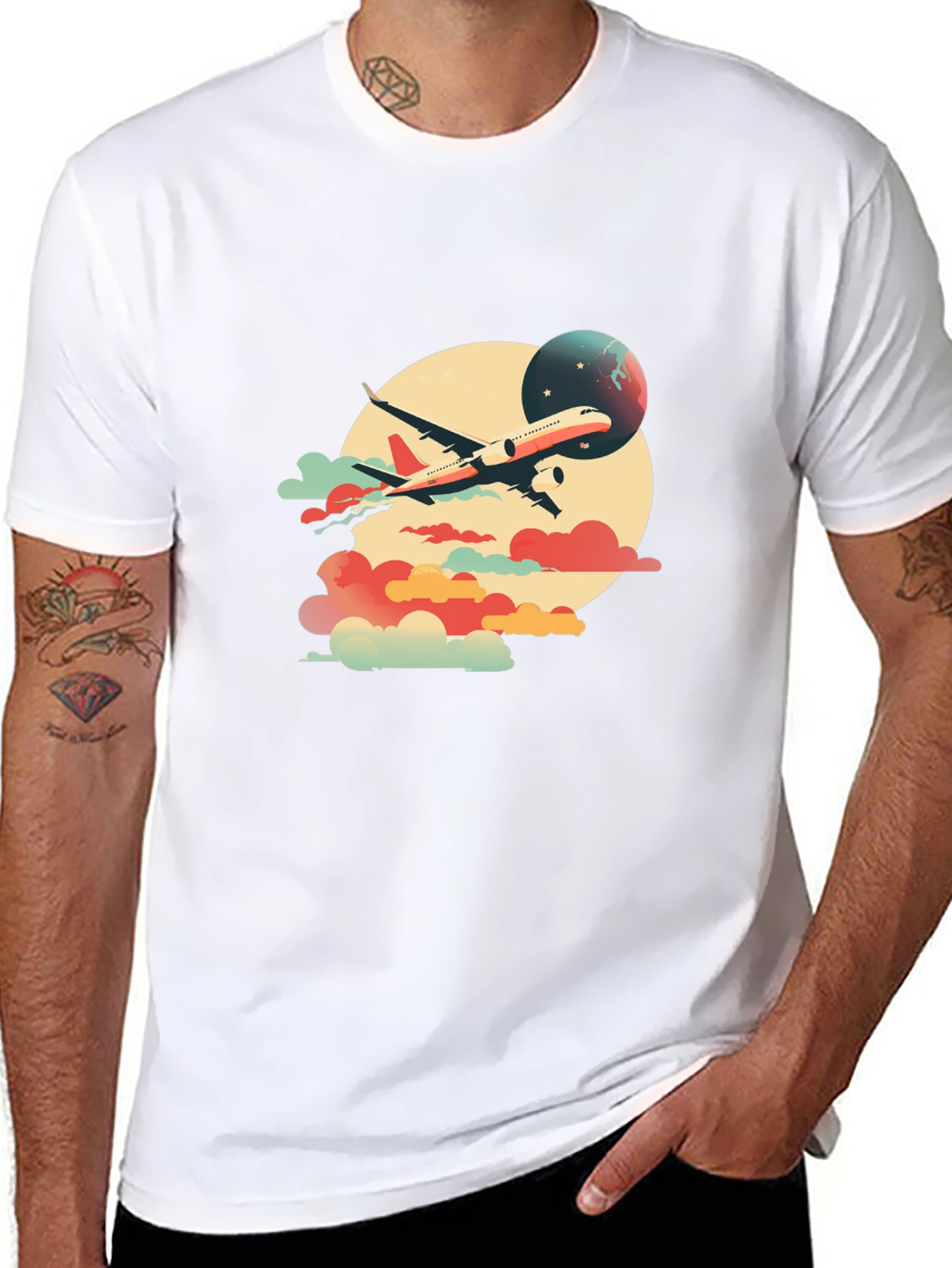 Airplane & Cloud Graphic Tee