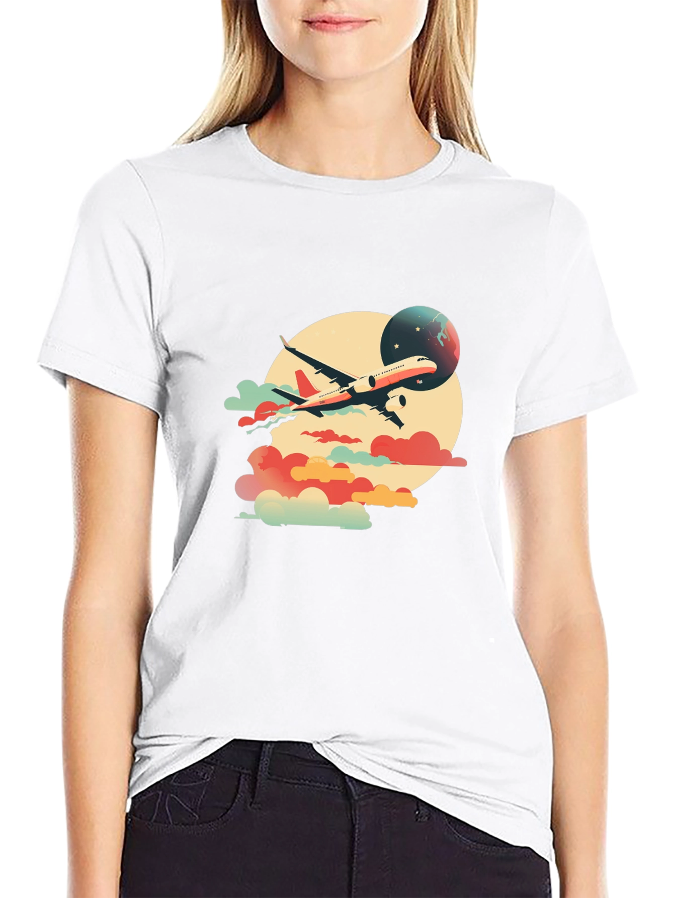 Airplane & Cloud Graphic Tee