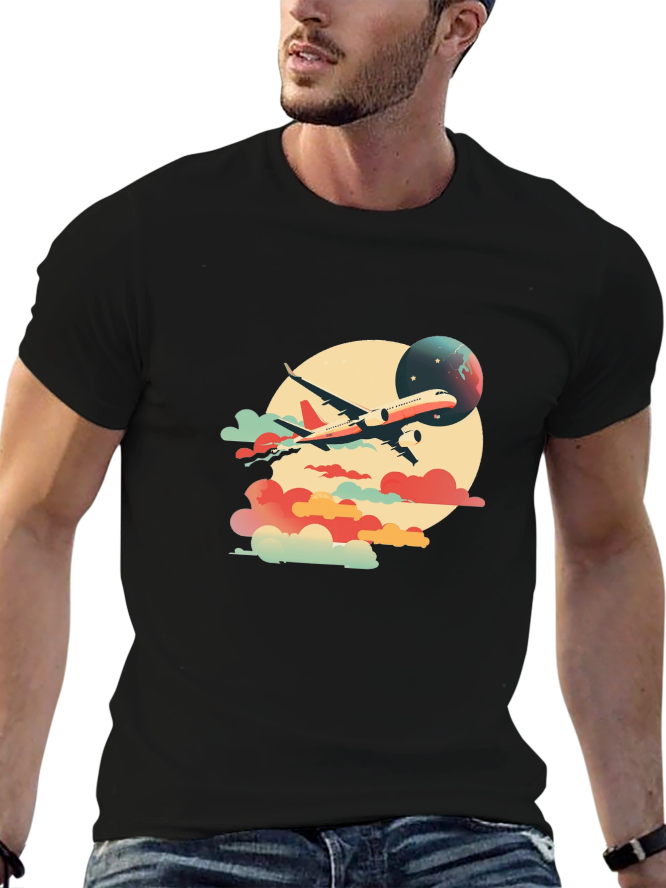 Airplane & Cloud Graphic Tee