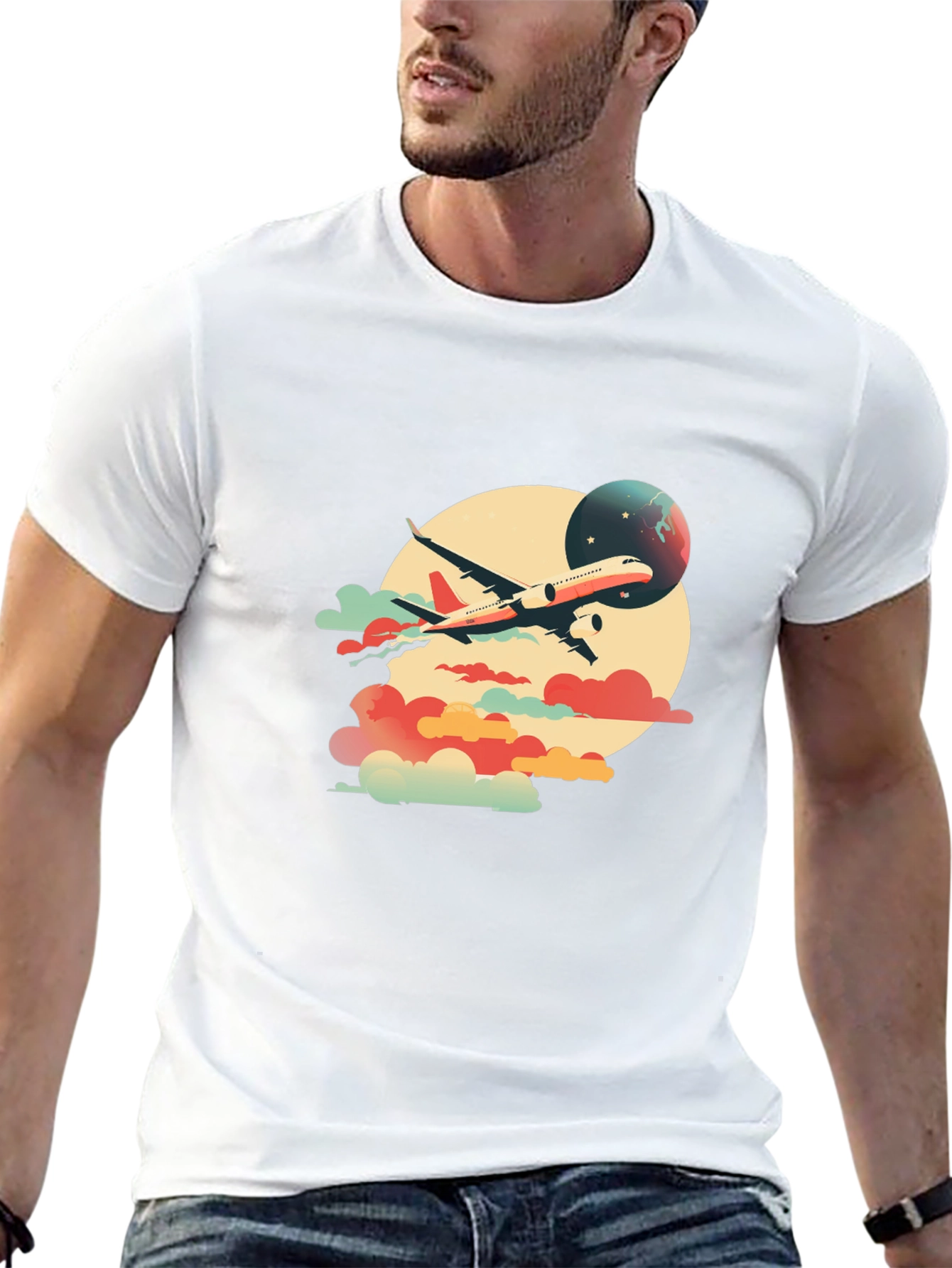 Airplane & Cloud Graphic Tee