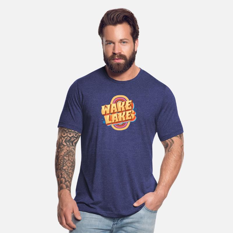 Wake And Lake Time Boating Design Captain T-shirt