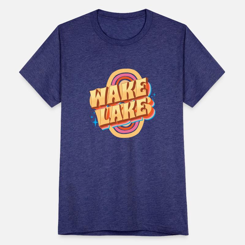 Wake And Lake Time Boating Design Captain T-shirt
